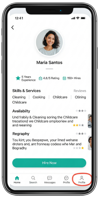 App screen